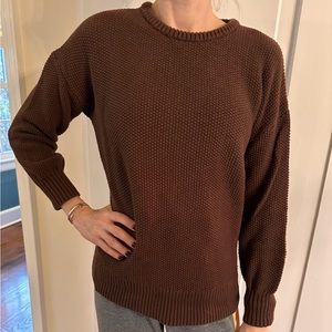 Old Navy Brown Textured Tunic Sweatshirt Size S